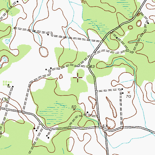 Topographic Map of Highland Farm, MD