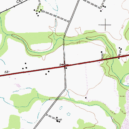 Topographic Map of Holly Corner, MD