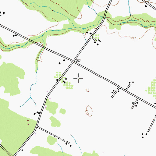 Topographic Map of Holly Hill Estates, MD