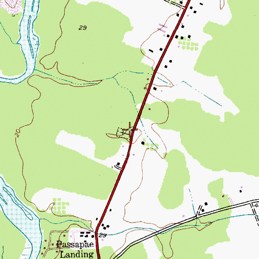 Topographic Map of Holy Cross Cemetery, MD