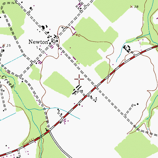 Topographic Map of Hopeland Acres, MD