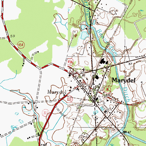 Topographic Map of Immaculate Conception Catholic Church, MD