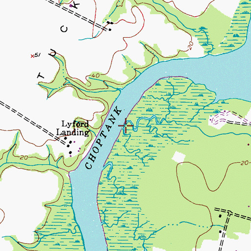 Topographic Map of Long Branch, MD