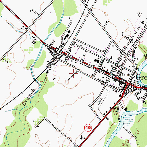 Topographic Map of Maple Village, MD