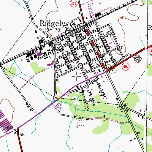 Topographic Map of Martin Sutton Memorial Park, MD