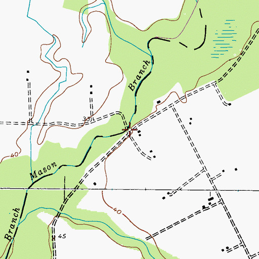 Topographic Map of Mason Bridge, MD
