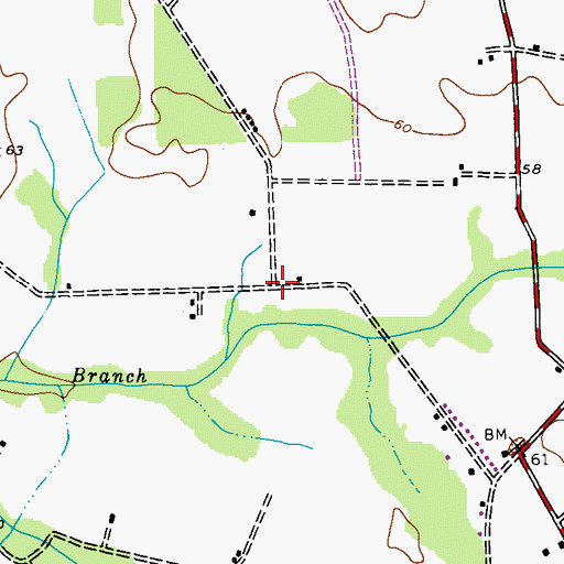 Topographic Map of Mitchell Corner, MD