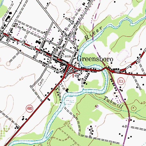 Topographic Map of Mount Pleasant Methodist Church, MD
