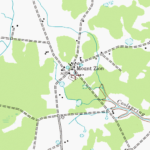 Topographic Map of Mount Zion Cemetery, MD