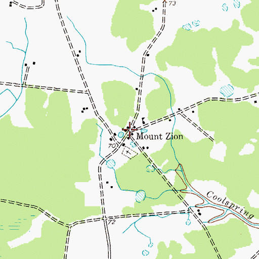 Topographic Map of Mount Zion Church, MD