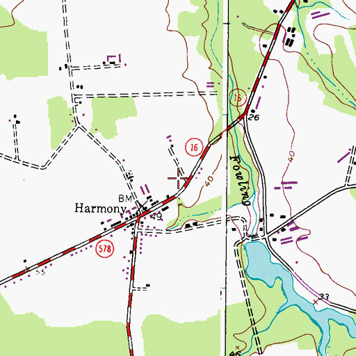 Topographic Map of Mount Zion Pentecostal Holiness Church, MD