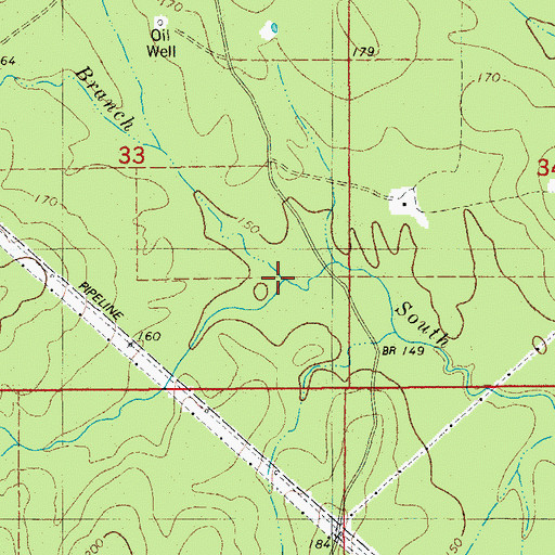 Topographic Map of Arthur Branch, AR