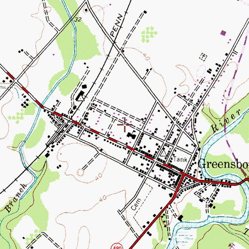 Topographic Map of Ober Park, MD