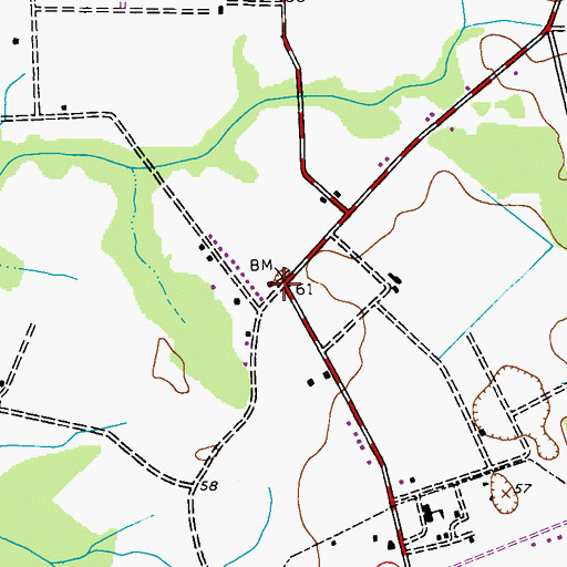 Topographic Map of Obers Corner, MD