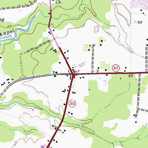 Topographic Map of Oil City, MD