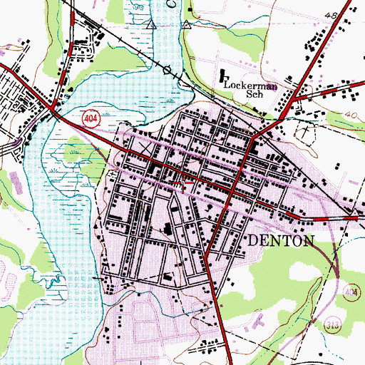 Topographic Map of Old Saint Lukes Cemetery, MD