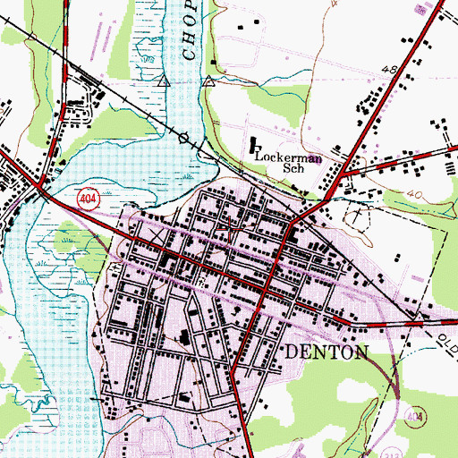 Topographic Map of Olive Branch Lodge Park, MD