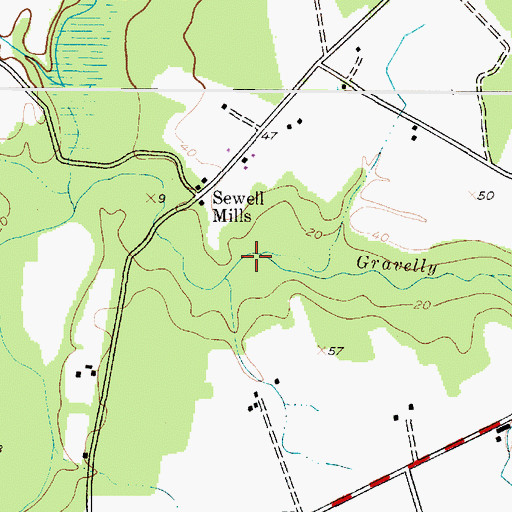 Topographic Map of Pelot Bird Sanctuary, MD