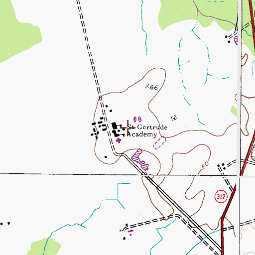 Topographic Map of Saint Gertrudes Convent, MD
