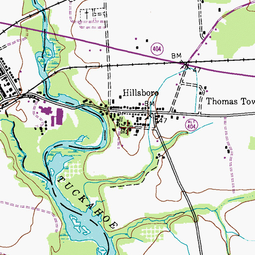 Topographic Map of Saint Pauls Episcopal Church, MD