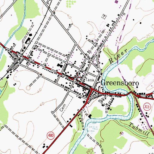 Topographic Map of Saint Pauls Methodist Episcopal Church, MD
