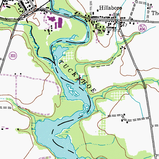 Topographic Map of School House Branch, MD