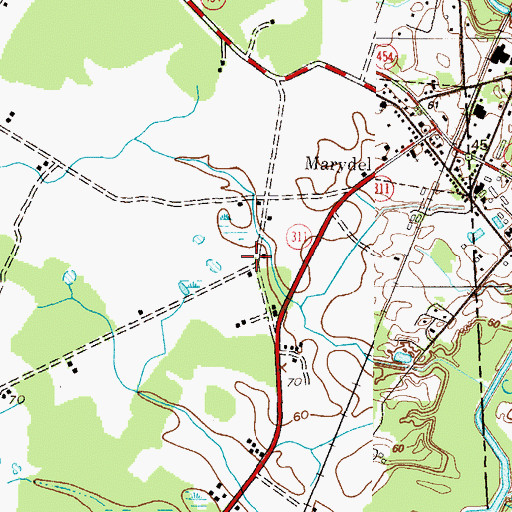 Topographic Map of School Number 1 (historical), MD