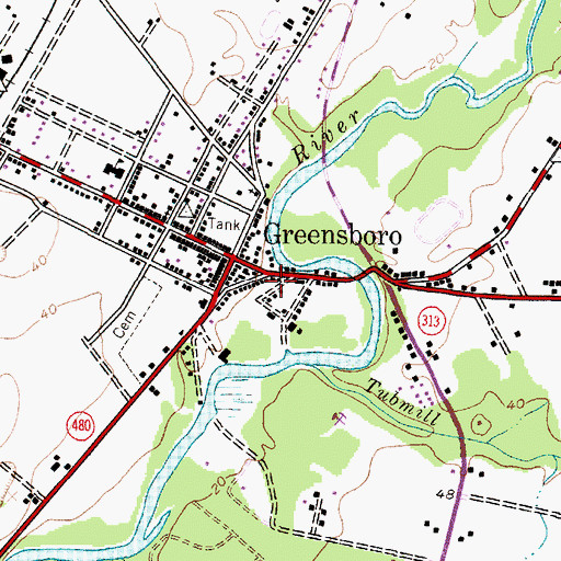 Topographic Map of School Number 3 (historical), MD