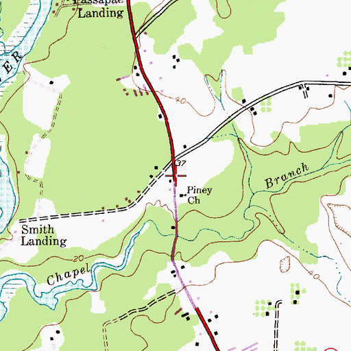 Topographic Map of School Number 8 (historical), MD