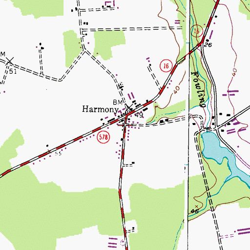 Topographic Map of School Number 8 (historical), MD