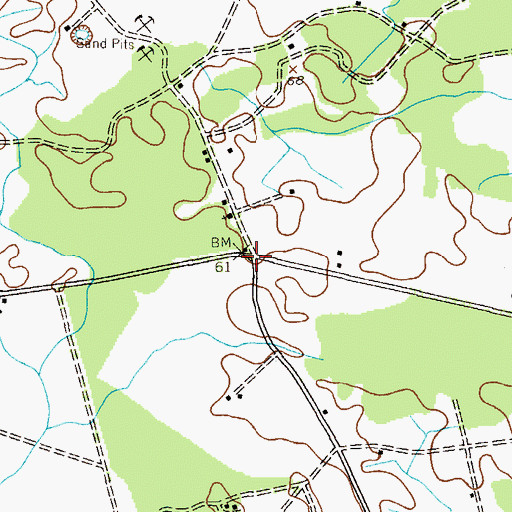 Topographic Map of Simpers Cross Roads, MD