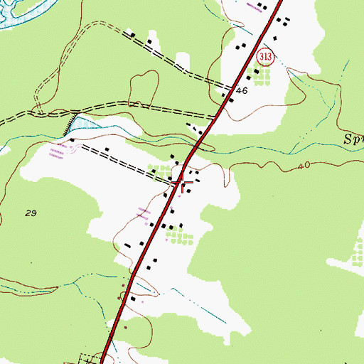 Topographic Map of Spring Branch, MD
