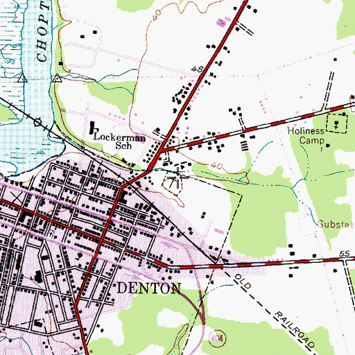 Topographic Map of Spring Grove Cemetery, MD