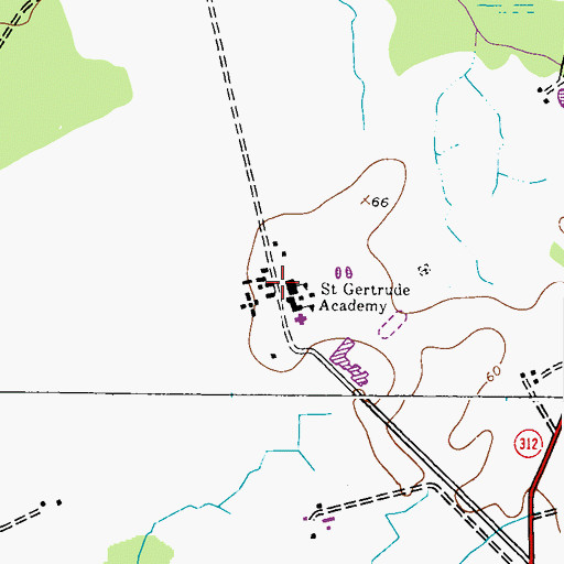 Topographic Map of The Plains, MD