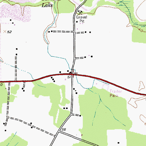Topographic Map of Townsends Cross Roads, MD