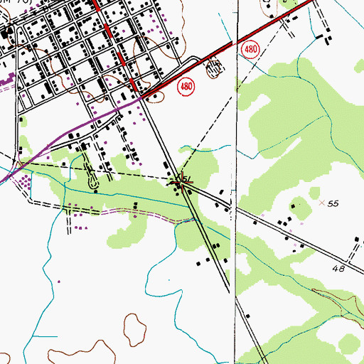 Topographic Map of Trinity, MD