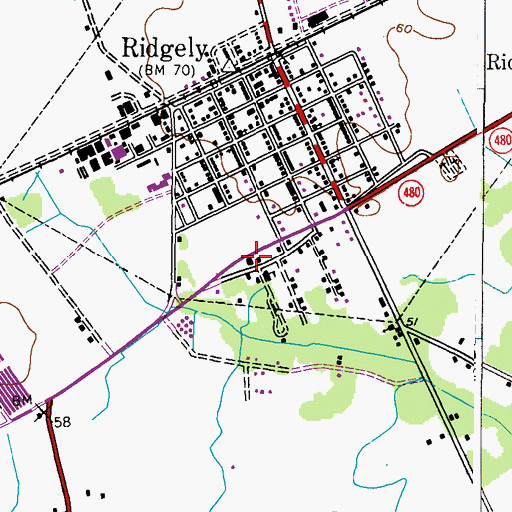 Topographic Map of Trinity Church, MD