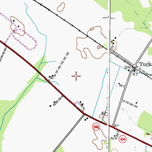 Topographic Map of Tuckahoe Hundred (historical), MD