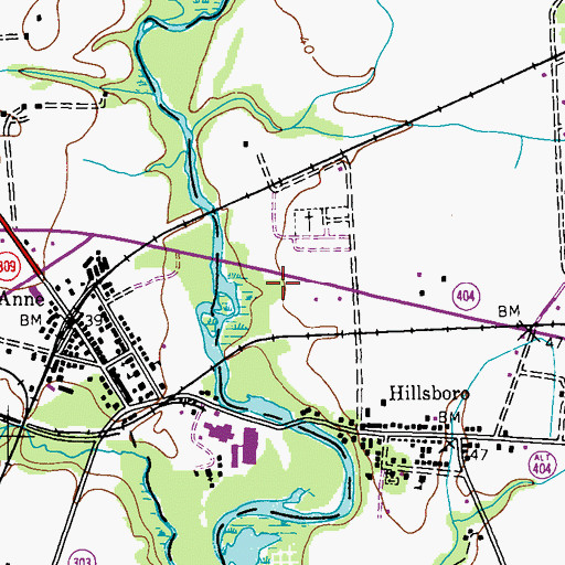 Topographic Map of Tuckahoe Shopping Center, MD