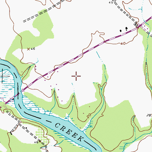 Topographic Map of Tuckahoe Springs, MD