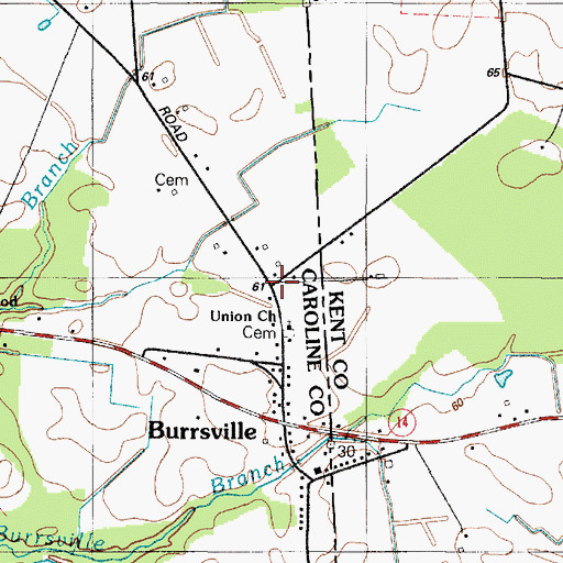 Topographic Map of Union Corners, MD
