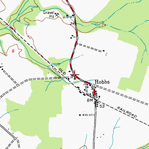 Topographic Map of Ames Methodist Cemetery, MD