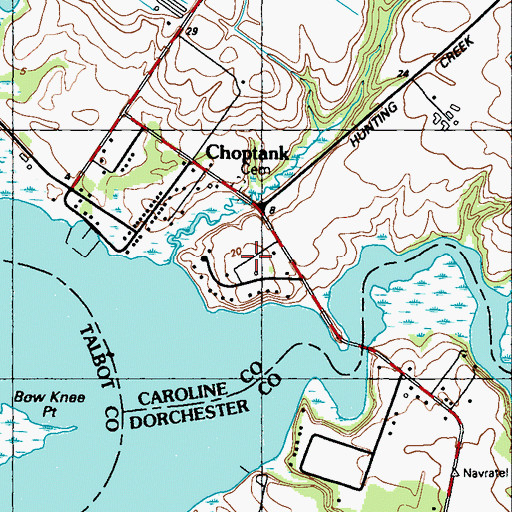 Topographic Map of Belmont Acres, MD