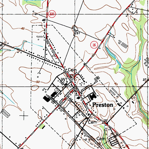 Topographic Map of Bethesda Methodist Cemetery, MD