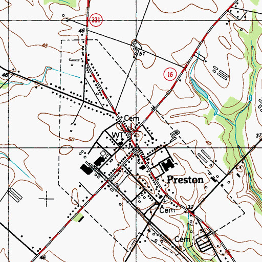 Topographic Map of Bethesda United Methodist Church, MD