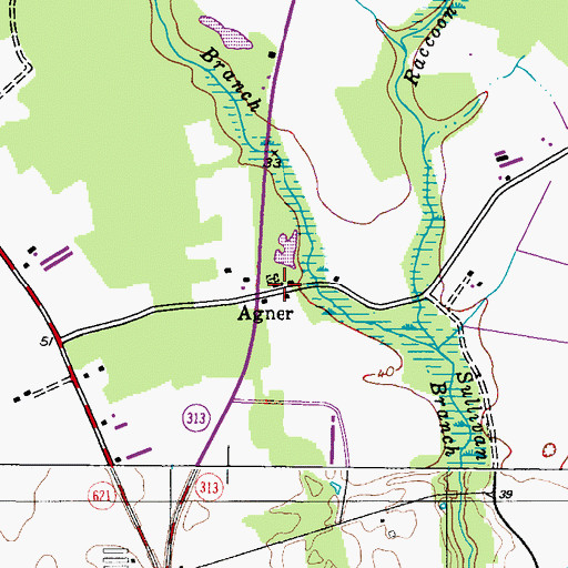 Topographic Map of Chestnut Grove Methodist Church, MD