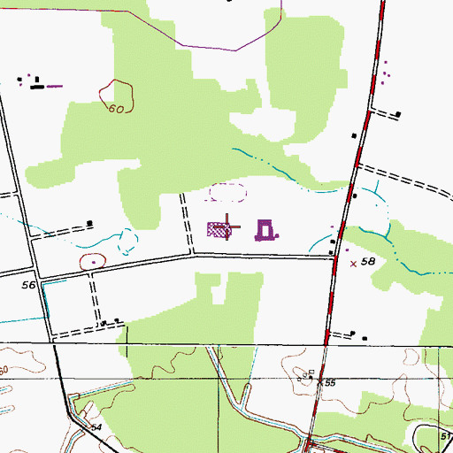 Topographic Map of Colonel Richardson High School, MD