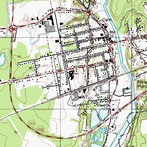 Topographic Map of Federalsburg Elementary School, MD