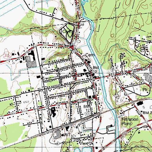 Topographic Map of Federalsburg Post Office, MD