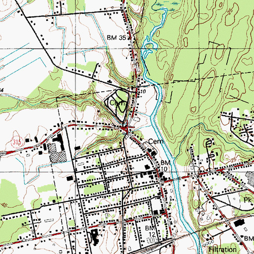 Topographic Map of First Church of God, MD